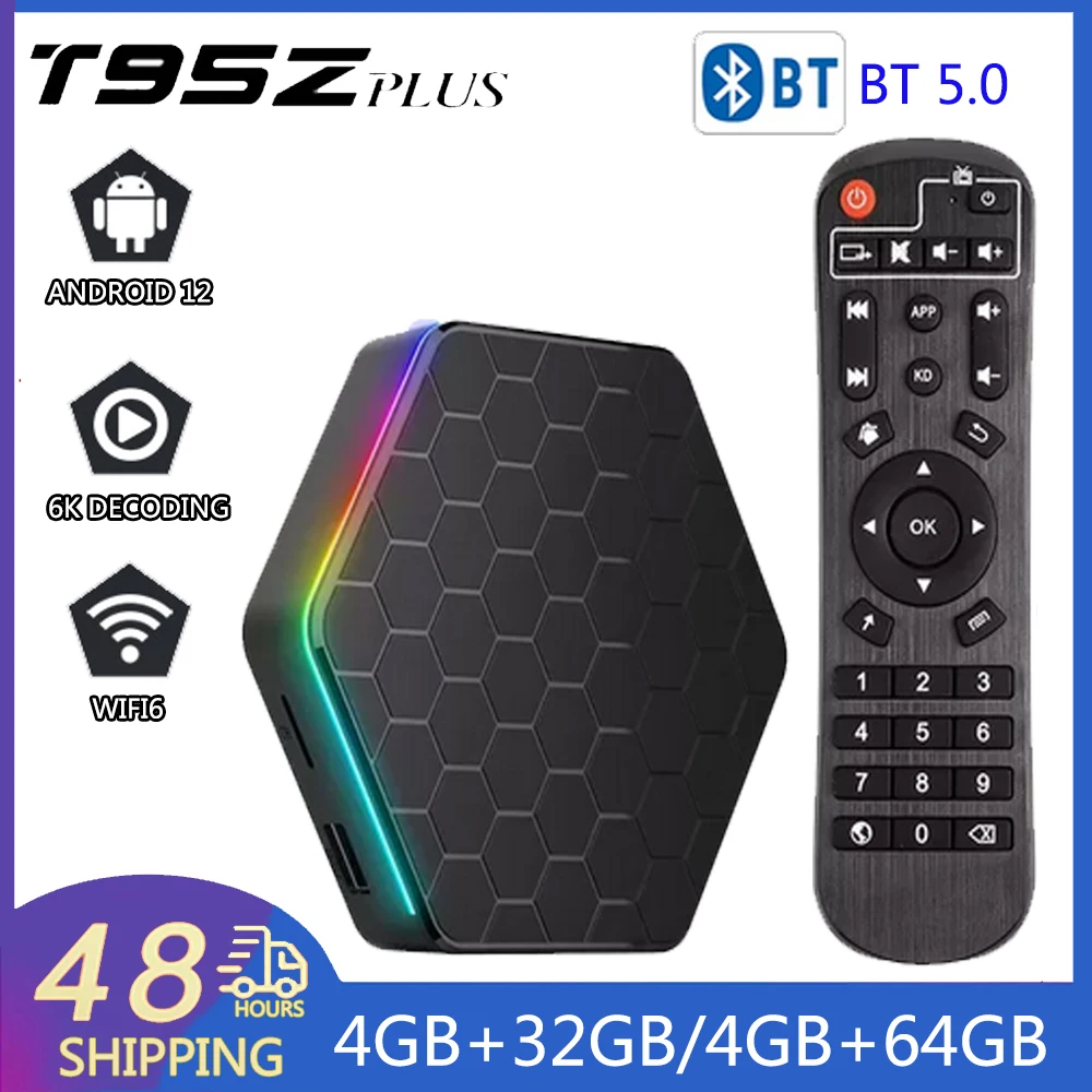 Smart TV Box T95Z PLUS H618 Android 12 2.4G&5G Dual WiFi6 Support 6K/30fps BT5.0 Media Player Set top box T95Z Plus
Smart TV Box T95Z PLUS H618 Android 12 2.4G&5G Dual WiFi6 Support 6K/30fps BT5.0 Media Player Set top box T95Z Plus