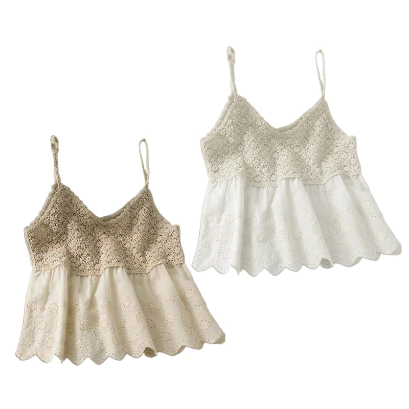 Women Hollow Crochet Sleeveless for Tank Top Pleated Lace Patchwork Beach Camis Dropship
Women Hollow Crochet Sleeveless for Tank Top Pleated Lace Patchwork Beach Camis Dropship