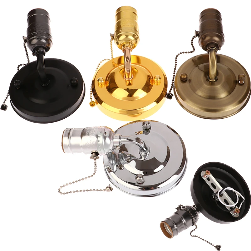 1Pc Pull Chain Switch LED Wall Lights Base Loft Vintage Style Iron Bedroom Wall Lamp Bedside Lamps Stair Lamp Lights Holder
1Pc Pull Chain Switch LED Wall Lights Base Loft Vintage Style Iron Bedroom Wall Lamp Bedside Lamps Stair Lamp Lights Holder