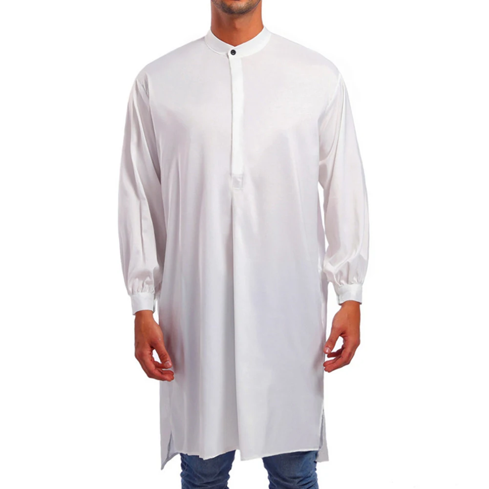 Muslim Clothing Solid Color Top Men's Arab Robe Long Sleeve Stand Collar Suitable for Vacation/Daily Wear
Muslim Clothing Solid Color Top Men's Arab Robe Long Sleeve Stand Collar Suitable for Vacation/Daily Wear