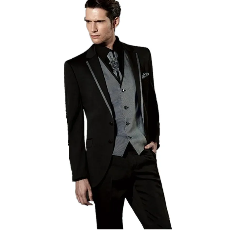 

Customized Men's Suit Notch Lapel Groom Tuxedos Jacket Blazers Halloween Costume Elegant For Luxury Man Suit's For Wedding 5112