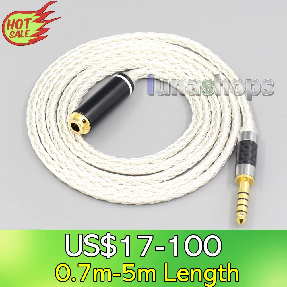 LN007431 16 Core OCC Silver Plated Headphone Earphone Extension Cable For 4.4mm male to female
LN007431 16 Core OCC Silver Plated Headphone Earphone Extension Cable For 4.4mm male to female