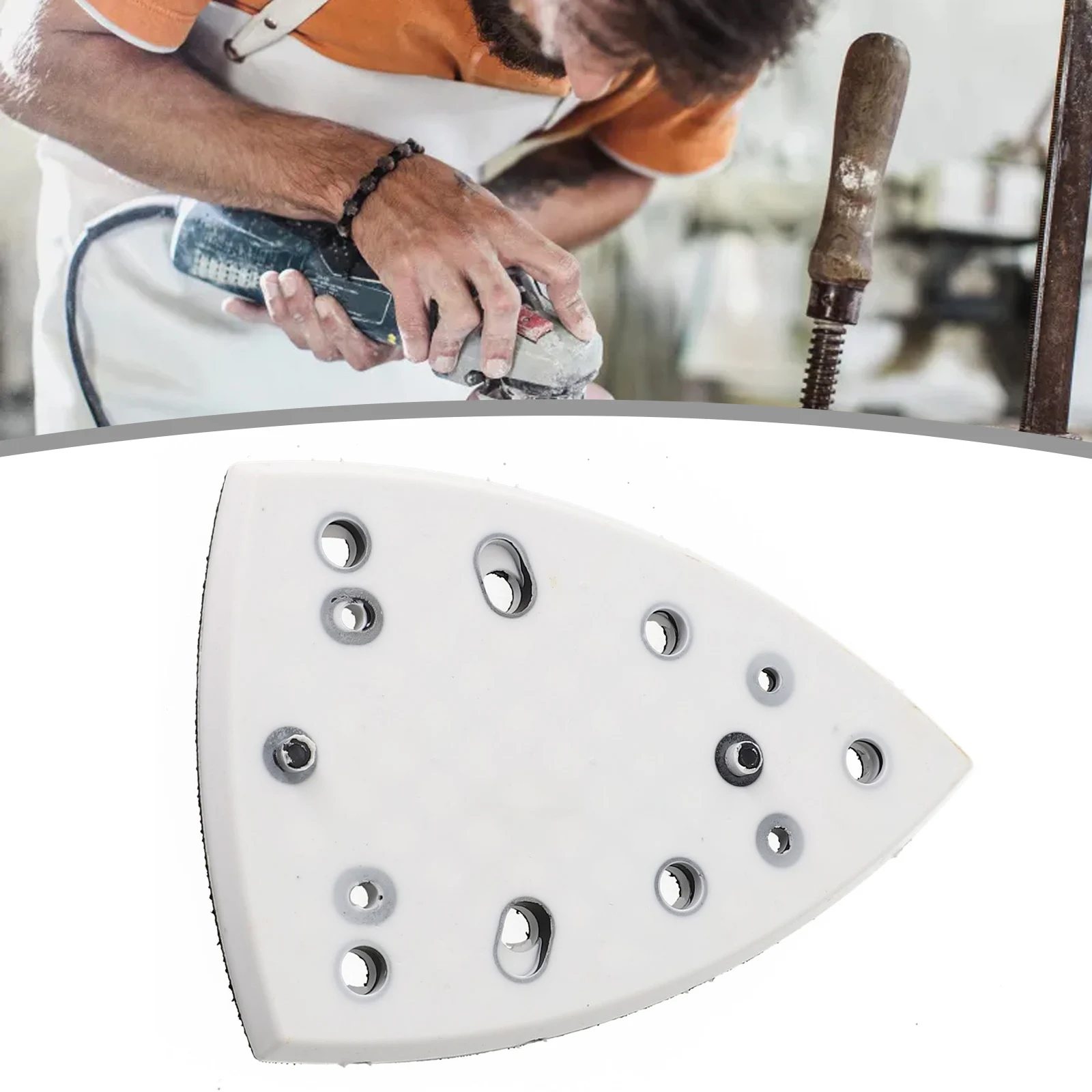 148X98mm Triangular Hook &loop Sanding Pad 7-Hole Dust-Free Sanding Pad Replacement Plate For FESTOOL DTS 400/DS400 REQ
148X98mm Triangular Hook &loop Sanding Pad 7-Hole Dust-Free Sanding Pad Replacement Plate For FESTOOL DTS 400/DS400 REQ