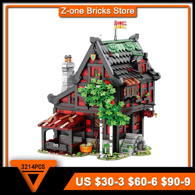 Medieval Crusader's Inn Town Retro House Building Block City Street View Architecture Bricks Toys for Children Birthday Gifts
Medieval Crusader's Inn Town Retro House Building Block City Street View Architecture Bricks Toys for Children Birthday Gifts
