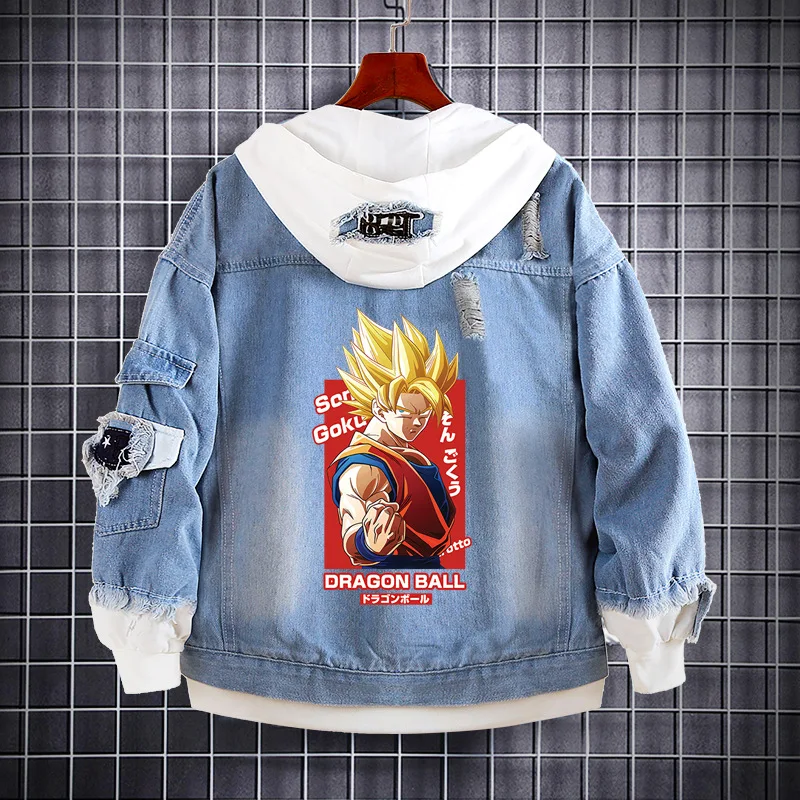 Dragon Ball Anime Sweater Wukong Cartoon Logo Peripheral Trend Loose Fake Two-piece Denim Jacket Jacket Men and Women
Dragon Ball Anime Sweater Wukong Cartoon Logo Peripheral Trend Loose Fake Two-piece Denim Jacket Jacket Men and Women