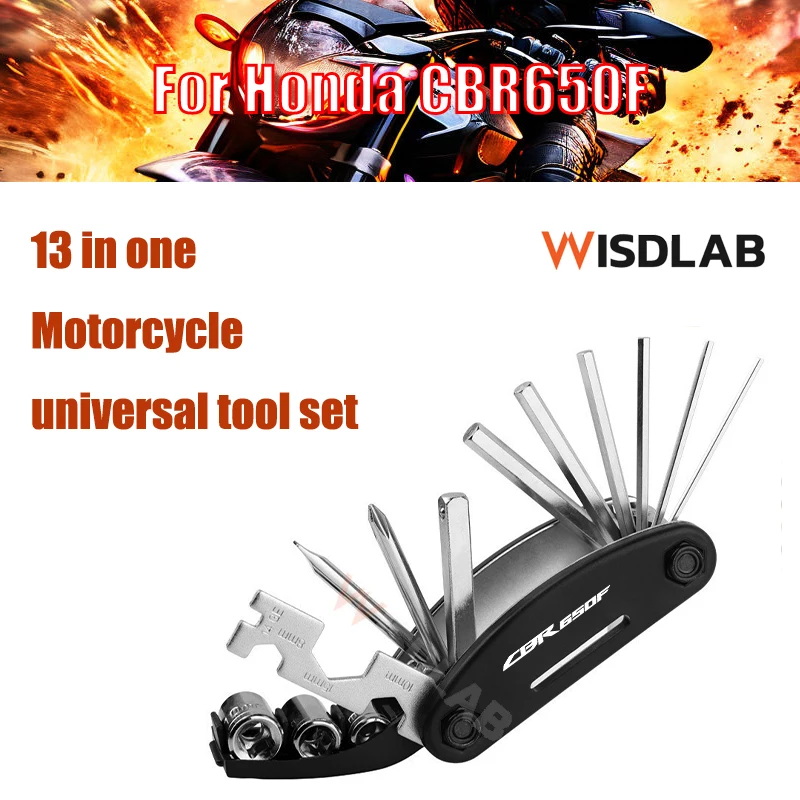 For Honda CBR650F 13Pcs Motorcycle Bike Tools Repairing Set 13 In 1 Motorcycle Repair Tool Kit for Home Outdoor Travel Camping S
For Honda CBR650F 13Pcs Motorcycle Bike Tools Repairing Set 13 In 1 Motorcycle Repair Tool Kit for Home Outdoor Travel Camping S