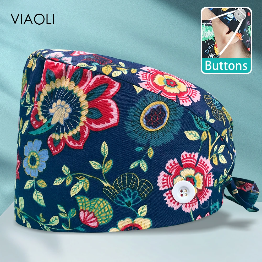 Mens Scrubs Medical Accessories Scrub Caps Unisex Doctors Printed Surgucal Hats with Button Nurse Head Cap Wholesale Working Hat
Mens Scrubs Medical Accessories Scrub Caps Unisex Doctors Printed Surgucal Hats with Button Nurse Head Cap Wholesale Working Hat