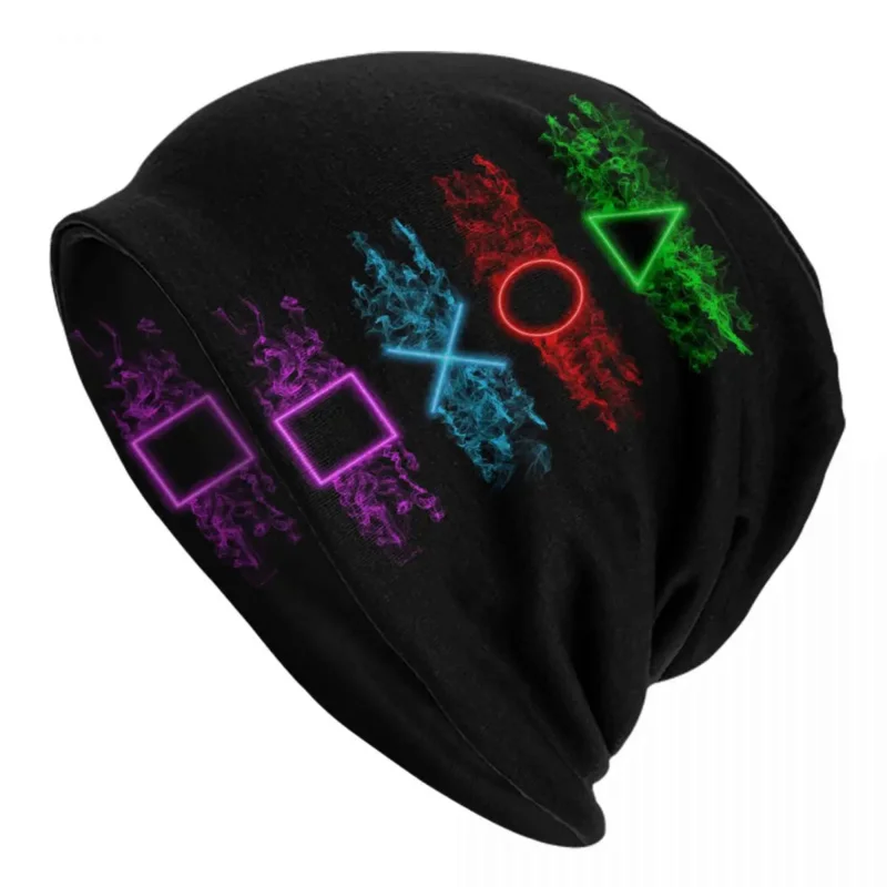 

Playstations Buttons Skullies Beanies Caps Unisex Cool Winter Warm Knitted Hat Adult Gamer Gift Ps Game Controler Bonnet Hats