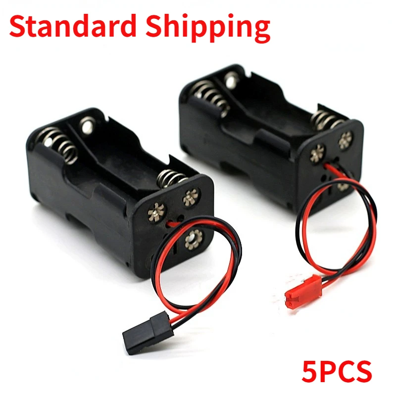 

5PCS Four-Section Back-to-Back AA Battery Box 4.8V Output 100mm Cable for RC Airplane Receiver FRSKY FLYSKY Radio Transmitters