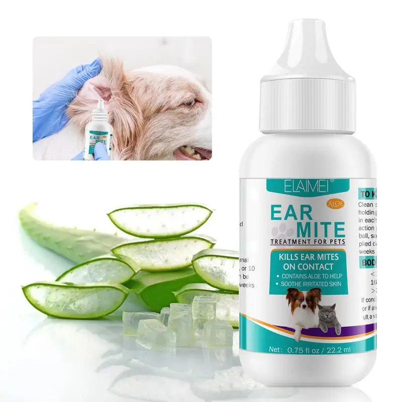 

Dog Ear Cleaner Solution Pet Ear Drop Ear Cleaning Ear DropsInfection Control Yeast Mites Removes Ear Mites Scientific Formula