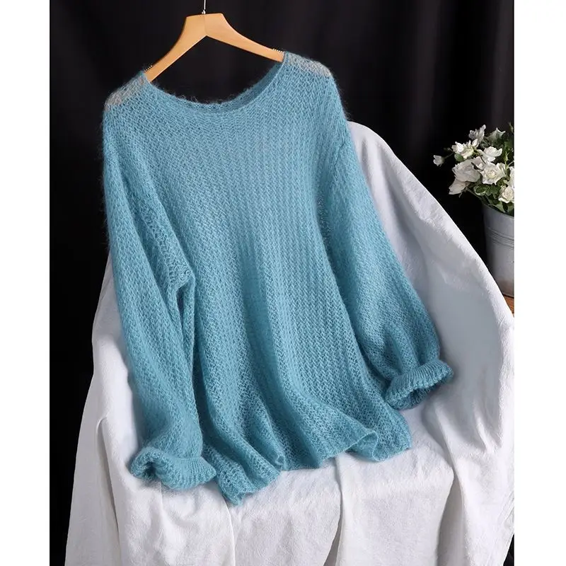 Solid O-Neck Pullover Women's Loose Fit Knitted Sweater Spring Autumn Top Knitwear Fashion Soft Women Sweaters 2024 N839
Solid O-Neck Pullover Women's Loose Fit Knitted Sweater Spring Autumn Top Knitwear Fashion Soft Women Sweaters 2024 N839