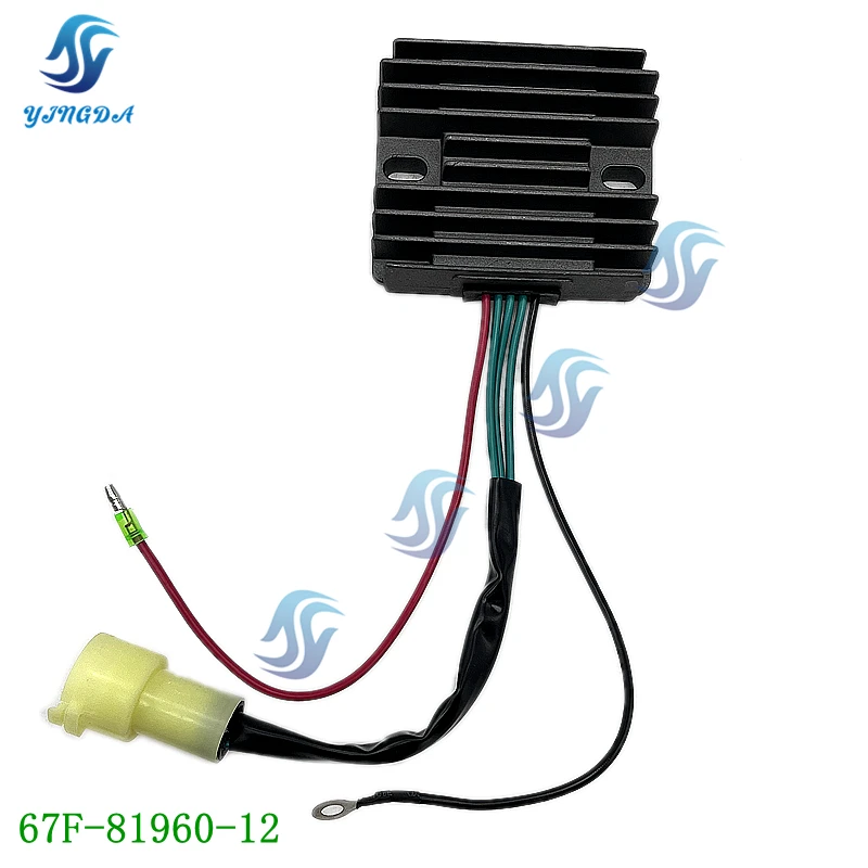 

67F-81960-12 RECTIFIER & REGULATOR 5 Wires For Yamaha Outboard Motors 75/80/90/95/100HP 67F-81960-00 Boat Motor