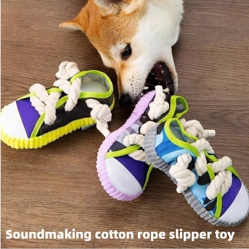 Dog Toys Pet Cotton Rope Slippers Sound Making Toys Dog Teeth Grinding Cleaning Teeth Built-in BB Airbag Round Ball Bell Various
Dog Toys Pet Cotton Rope Slippers Sound Making Toys Dog Teeth Grinding Cleaning Teeth Built-in BB Airbag Round Ball Bell Various