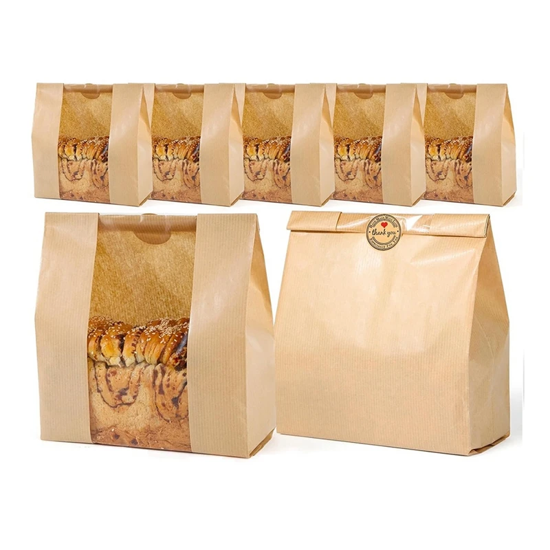 70 Pcs Bread Bags For Homemade Bread With Window Sourdough, Paper Bread Bags With 75 Sealing Stickers For Bakers Durable
70 Pcs Bread Bags For Homemade Bread With Window Sourdough, Paper Bread Bags With 75 Sealing Stickers For Bakers Durable