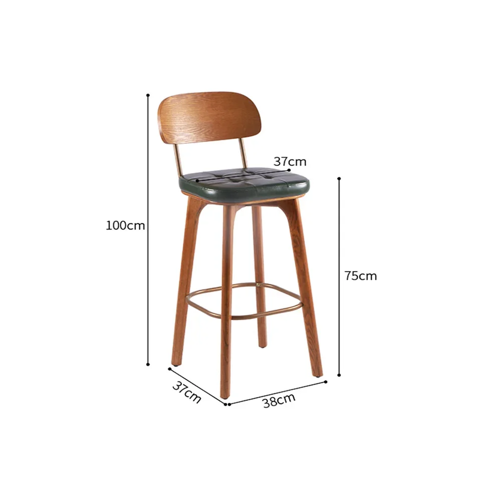 Solid Wood Bar Stools Household Dining Room Chairs Backrest High Foot Retro Light Luxury Restaurant Simplicity Furniture
Solid Wood Bar Stools Household Dining Room Chairs Backrest High Foot Retro Light Luxury Restaurant Simplicity Furniture