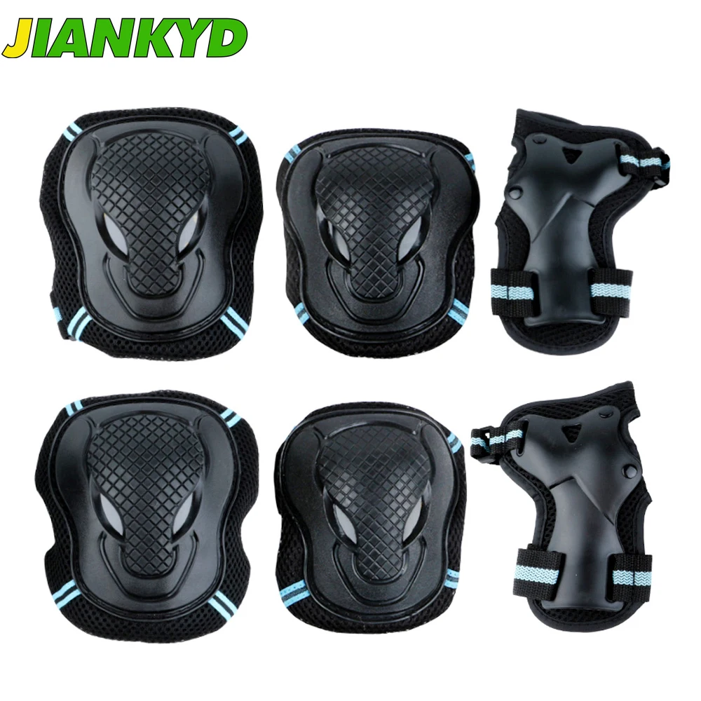 

6Pcs/Set Teens/Adult Protective Gear,Knee Pads Elbow Pads Wrist Guard for Rollerblading Skateboard Cycling Skating Bike Scooter