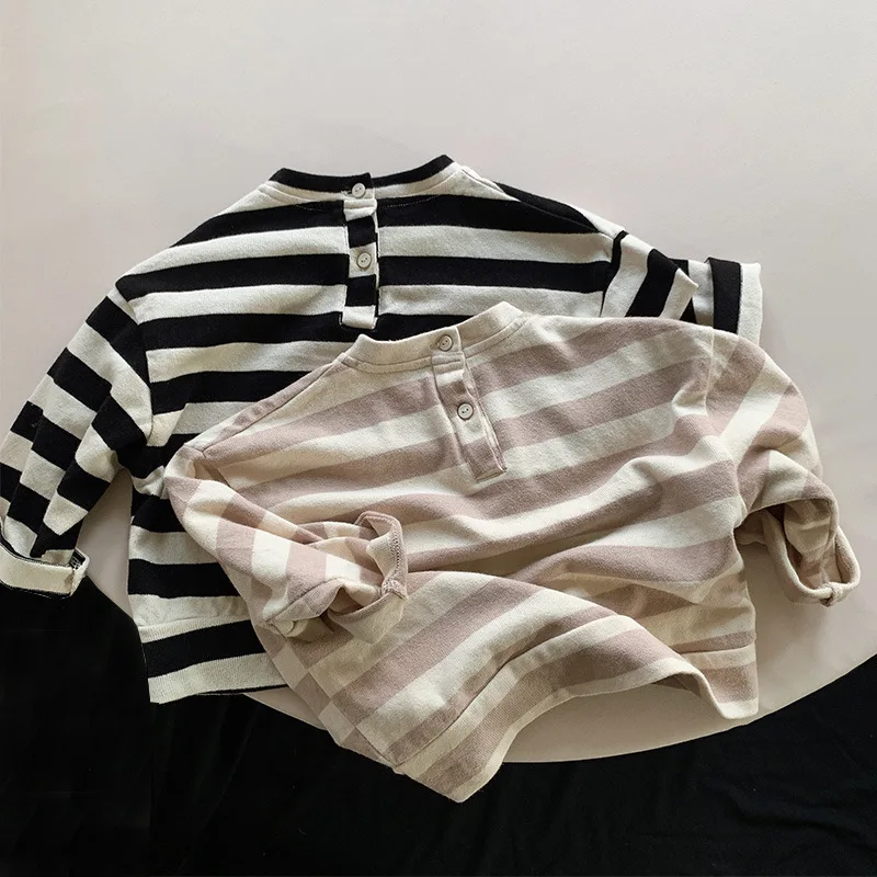 Autumn Spring Cotton Children T-shirt Boys Girls Tees Long Sleeve Striped All-matched Shirt Kids Tops Baby Sweatshirt Clothes
Autumn Spring Cotton Children T-shirt Boys Girls Tees Long Sleeve Striped All-matched Shirt Kids Tops Baby Sweatshirt Clothes
