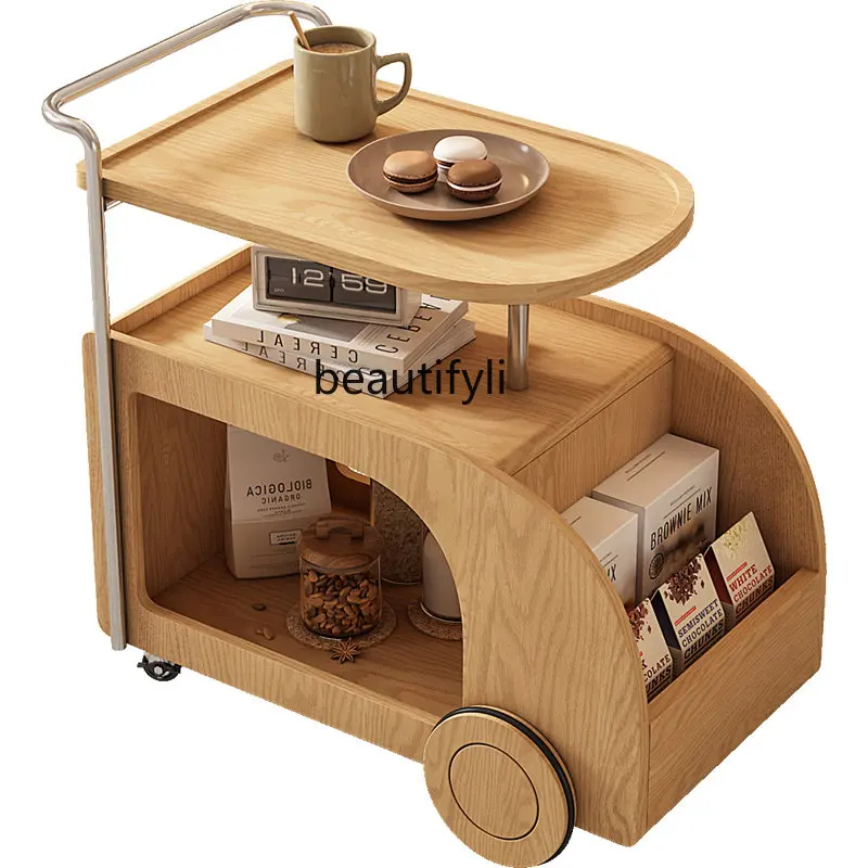 Nordic Log Style Side Table Modern Minimalist Removable Storage Trolley Solid Wood Tea Table
Nordic Log Style Side Table Modern Minimalist Removable Storage Trolley Solid Wood Tea Table