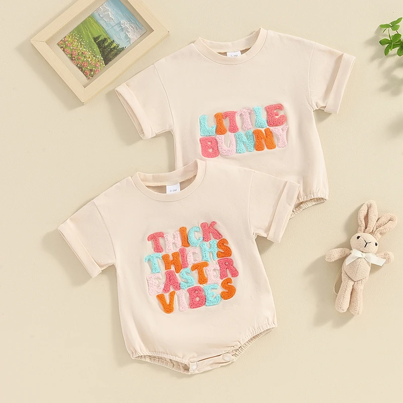 2024-01-17 Lioraitiin Baby Girl Easter Outfit Bunny Letter Embroidery Print Shirt Oversized Short Sleeve Bodysuit Summer Clothes
2024-01-17 Lioraitiin Baby Girl Easter Outfit Bunny Letter Embroidery Print Shirt Oversized Short Sleeve Bodysuit Summer Clothes