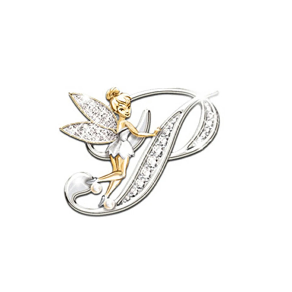 Luxury Brooch Elf Angel Alphabet A-Z Letter Lapel Pin Women Rhinestone Metal Glossy Lapel Collar Pin Scarf Clothes Decor Jewelry Luxury Brooch Elf Angel Alphabet A-Z Letter Lapel Pin Women Rhinestone Metal Glossy Lapel Collar Pin Scarf Clothes Decor Jewelry