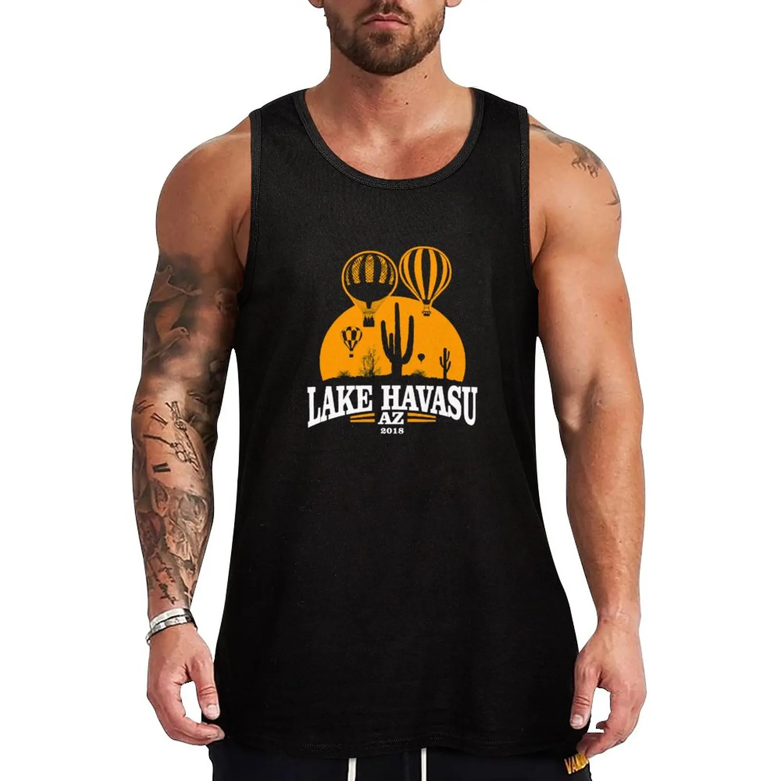 

Новинка 2018 майка Lake Havasu Аризона одежда для тренажерного зала одежда для бодибилдинга Мужская футболка для спорта