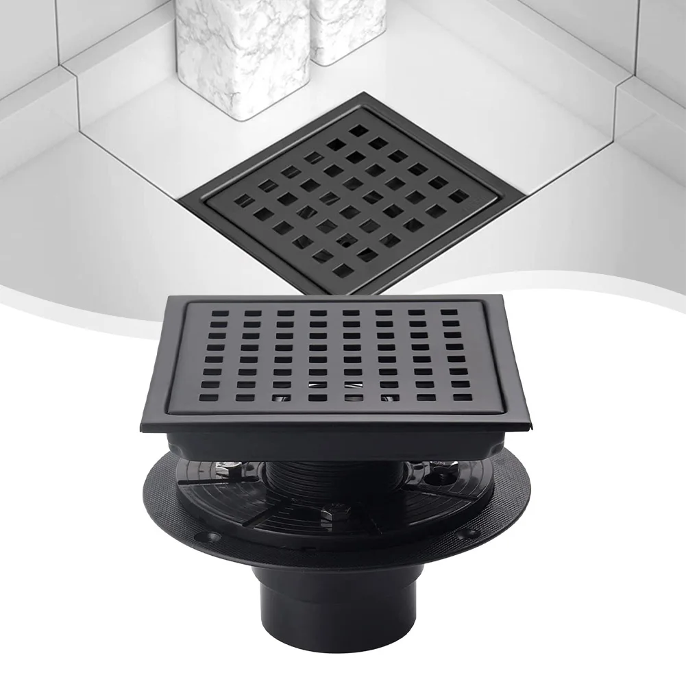 Bathroom Shower Floor Drain 304 Stainless Steel Black Shower Drain Bathroom Floor Hair Strainer With Flange Connector Hardware
Bathroom Shower Floor Drain 304 Stainless Steel Black Shower Drain Bathroom Floor Hair Strainer With Flange Connector Hardware