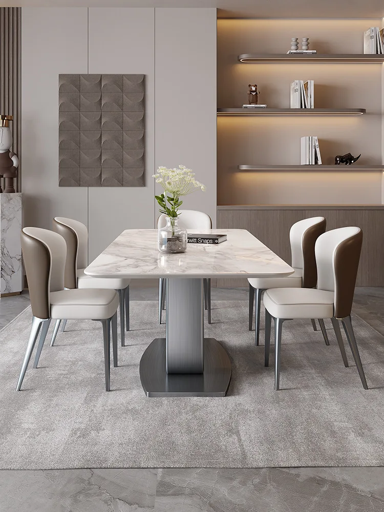 Household Rock Slab Dining Table Modern Nordic Dining Table and Chair Combination
Household Rock Slab Dining Table Modern Nordic Dining Table and Chair Combination