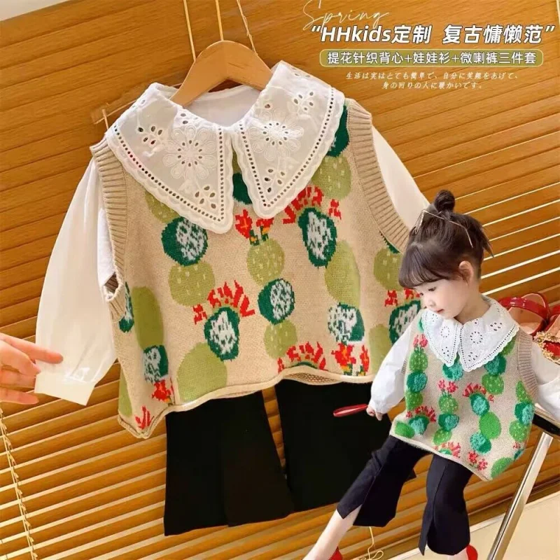 Kids' Sweater 2023 Spring and Autumn New Baby Girls' Knitwear Loose Outer Wear Vest Shirt Suit
Kids' Sweater 2023 Spring and Autumn New Baby Girls' Knitwear Loose Outer Wear Vest Shirt Suit
