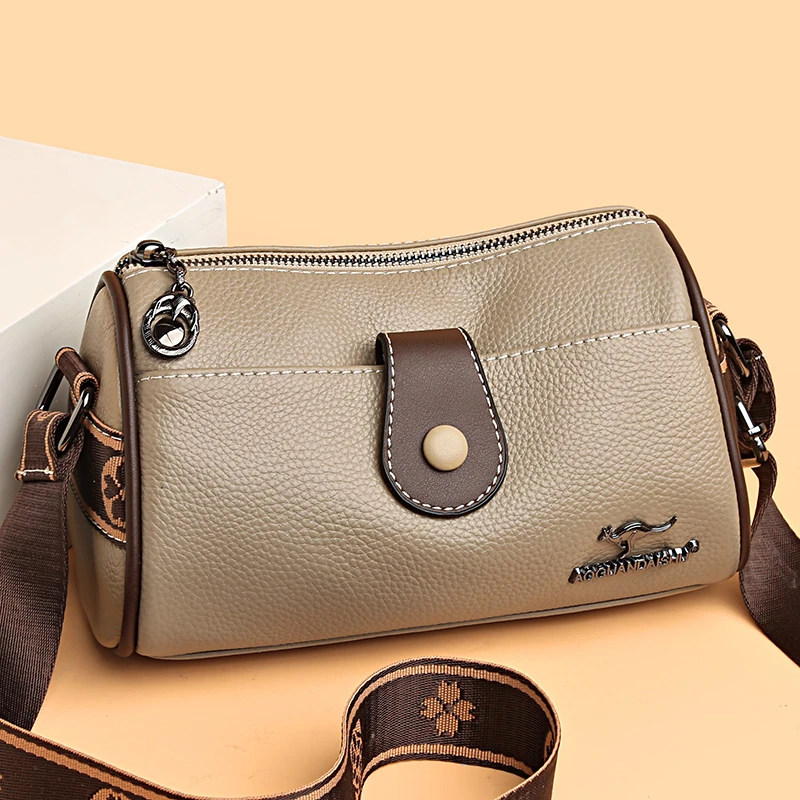 Fashion Solid Color Genuine Leather Shoulder Crossbody Bag For Women 2023 Luxury Cow Leather Ladies Handbag Female Messenger Bag
Fashion Solid Color Genuine Leather Shoulder Crossbody Bag For Women 2023 Luxury Cow Leather Ladies Handbag Female Messenger Bag