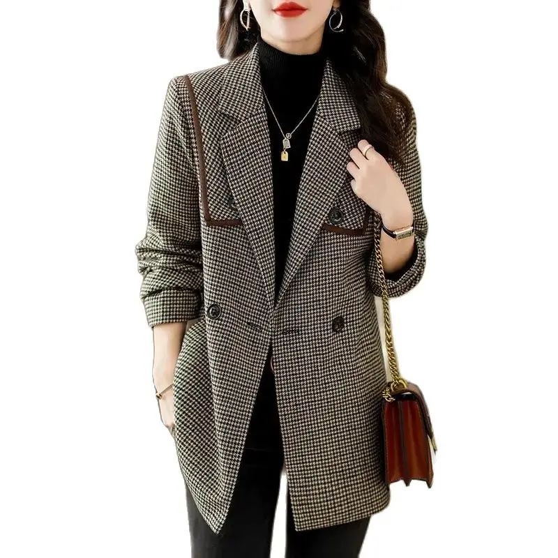 2023 New Spring Autumn New Plaid Woolen Coat Fashion British Style Korean Slim Vintage Plaid Wool Blazer Women Suit Jacket 4XL
2023 New Spring Autumn New Plaid Woolen Coat Fashion British Style Korean Slim Vintage Plaid Wool Blazer Women Suit Jacket 4XL