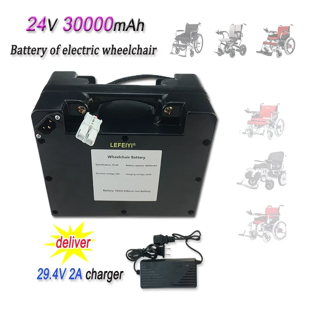 24V 30000mAh 18650 Lithium Battery Pack 29.4V 30Ah For Electric Wheelchair Battery
24V 30000mAh 18650 Lithium Battery Pack 29.4V 30Ah For Electric Wheelchair Battery