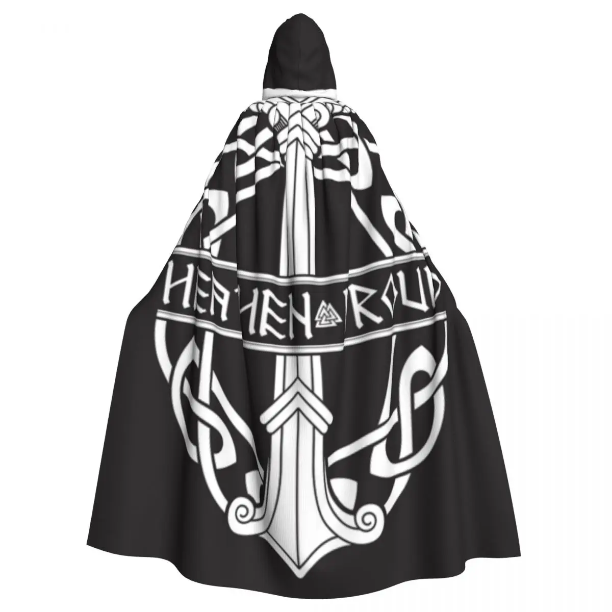 

Hooded Cloak Unisex Cloak with Hood Nordic Tree Irminsul Yggdrasil Cloak Vampire Witch Cape Cosplay Costume