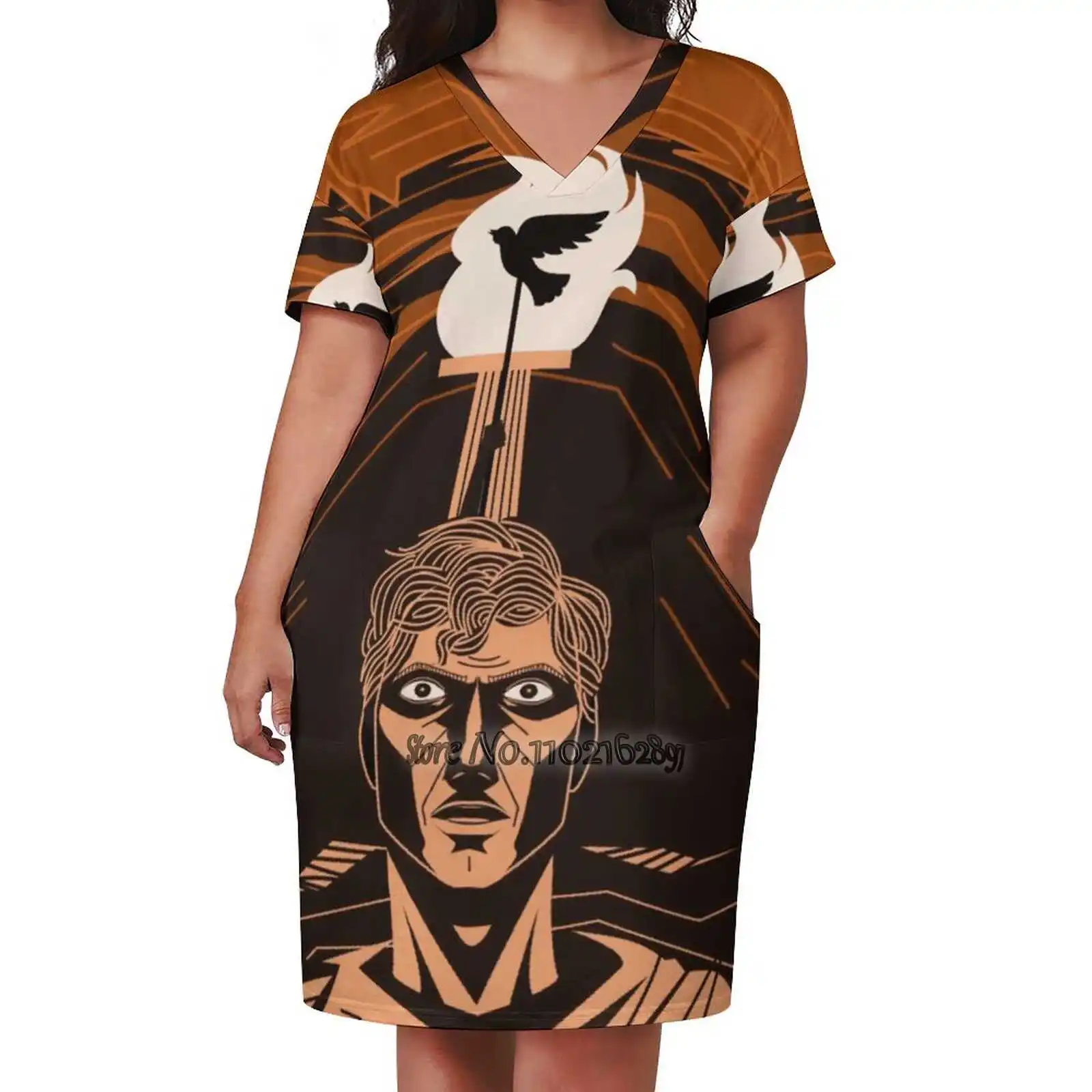 Plato Philosophy Of The Cave Design Print Dress Short Sleeve V-Neck Fashion Skirt Thin Short Sleeve Skirts Ancient Bird Black
Plato Philosophy Of The Cave Design Print Dress Short Sleeve V-Neck Fashion Skirt Thin Short Sleeve Skirts Ancient Bird Black