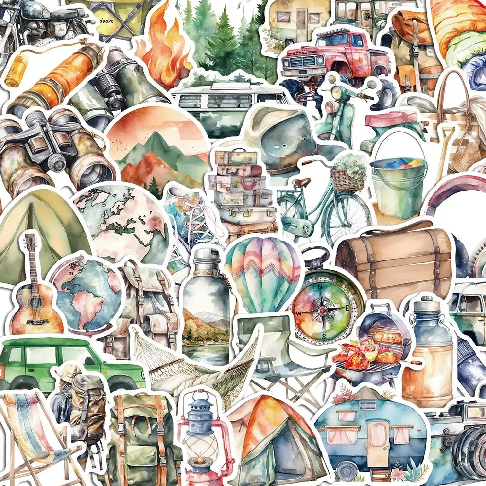 10/50PCS Camp Travel Watercolor Stickers Pack DIY Skateboard Motorcycle Suitcase Stationery Decals Decor Phone Laptop Toys
10/50PCS Camp Travel Watercolor Stickers Pack DIY Skateboard Motorcycle Suitcase Stationery Decals Decor Phone Laptop Toys