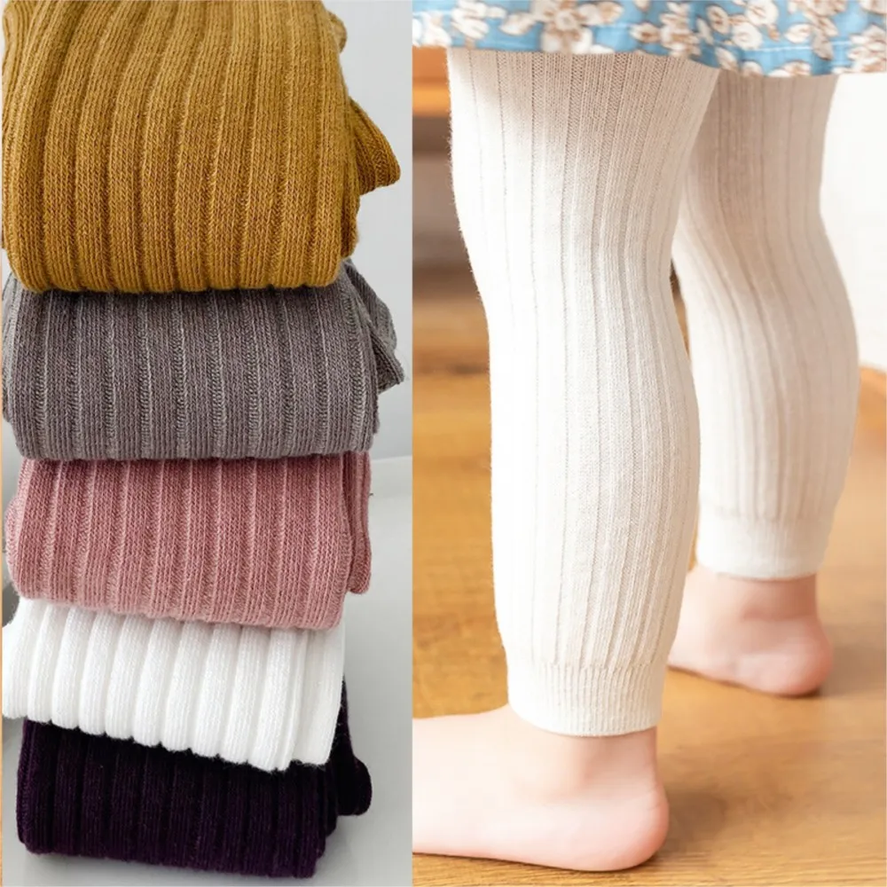 

Baby girls tights spring and autumn new elastic pantyhose children wear casual trousers nine points leggings girl stocking
