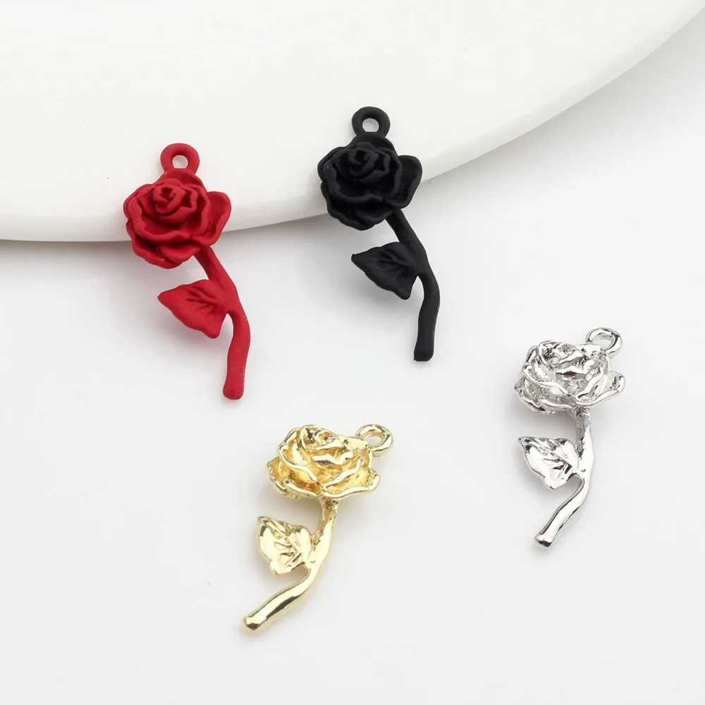 10PCS Rose Flower Pendant Charms Alloy Gold/Silver Color Pendants for Jewlery Findings DIY Necklace Earrings Making Accessories
10PCS Rose Flower Pendant Charms Alloy Gold/Silver Color Pendants for Jewlery Findings DIY Necklace Earrings Making Accessories