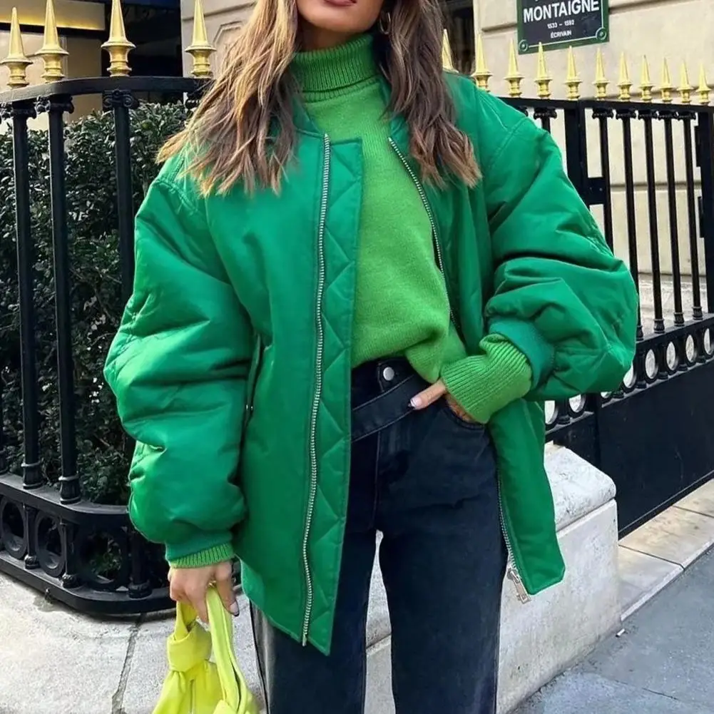 Women Casual Solid Pocket Bomber Jacket Female Loose Commuters Cotton Clothing Coat 2023 Autumn Fashion Chic Warm Parka Outwear
Women Casual Solid Pocket Bomber Jacket Female Loose Commuters Cotton Clothing Coat 2023 Autumn Fashion Chic Warm Parka Outwear