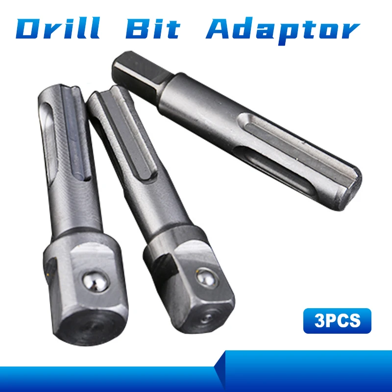 

SDS Socket Driver Drills Set Drill Bit Adaptor 1/4" 3/8" 1/2" Chrome Vanadium Steel Socket Adapter Power Drill Extense Tool