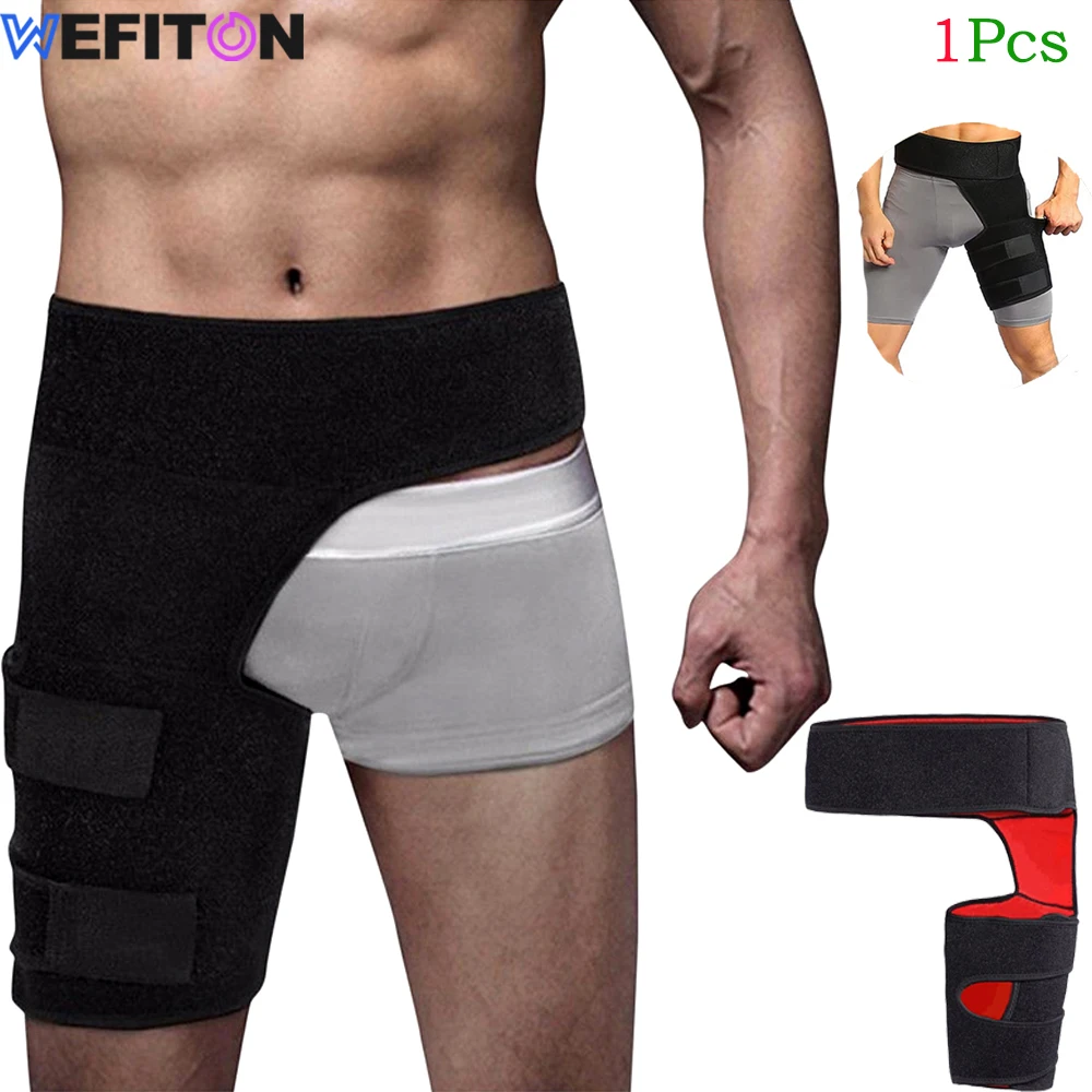 

1Pcs Hip Brace for Sciatica Pain Relief - Compression Upper Leg Muscle Support Stabilizer Wrap for Groin Injury,Men Women,Strain
