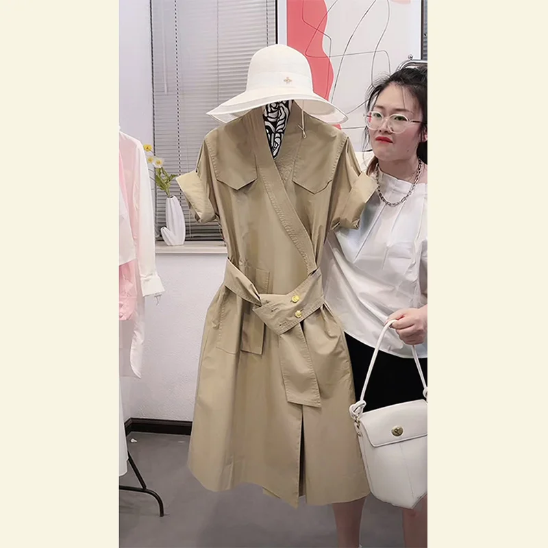 High quality sense powerful women's professional commuting French small fragrance khaki shirt dress summer
High quality sense powerful women's professional commuting French small fragrance khaki shirt dress summer