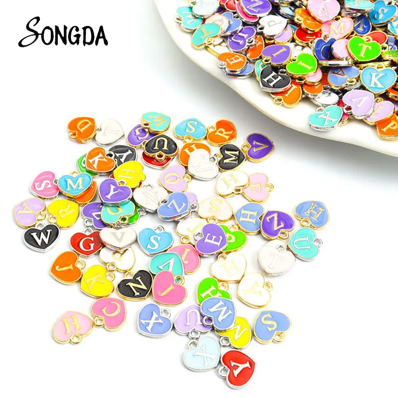 15pcs English Letter Heart Pendant Charms Enamel Colorful Alphabet Charms DIY Alloy Accessories Jewelry Making Gift Wholesale
15pcs English Letter Heart Pendant Charms Enamel Colorful Alphabet Charms DIY Alloy Accessories Jewelry Making Gift Wholesale