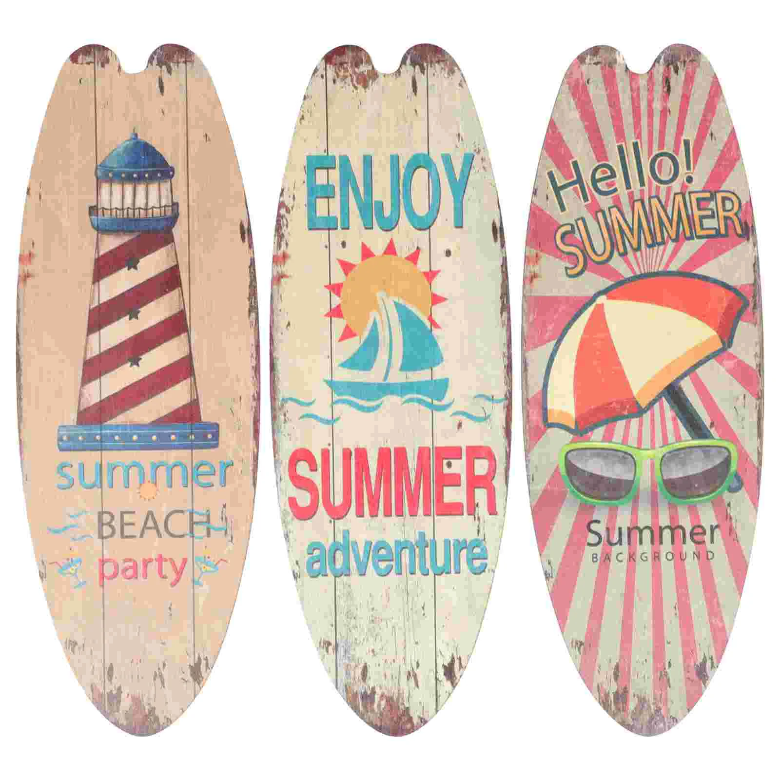 3Pcs Hanging Wood Surfboard Sign Beach Hanging Plaque Nautical Decor Beach Home Sign
3Pcs Hanging Wood Surfboard Sign Beach Hanging Plaque Nautical Decor Beach Home Sign