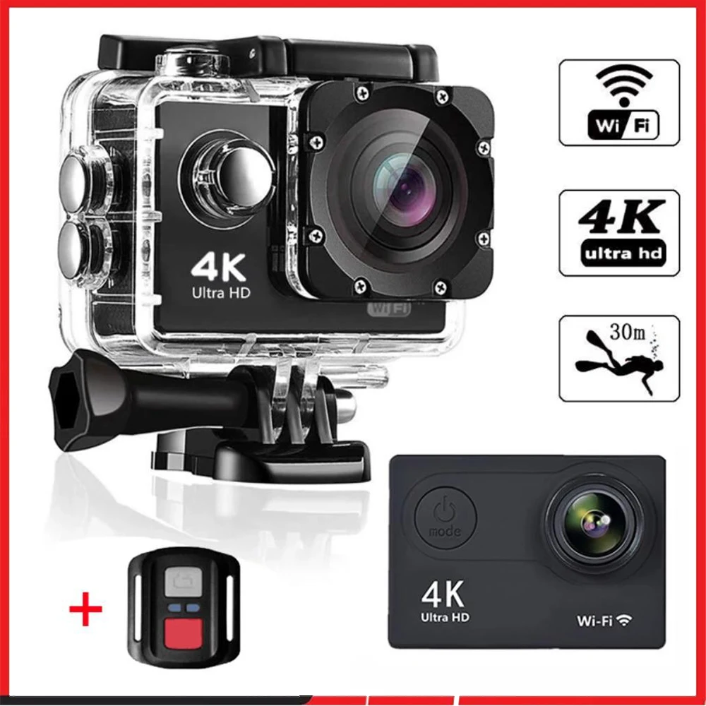 

HUAFANT H9R H9 Action Camera Ultra HD 4K 30fps 1080P 60fps WiFi 2" 170D Underwater Waterproof Helmet Video Recording Sport Cam