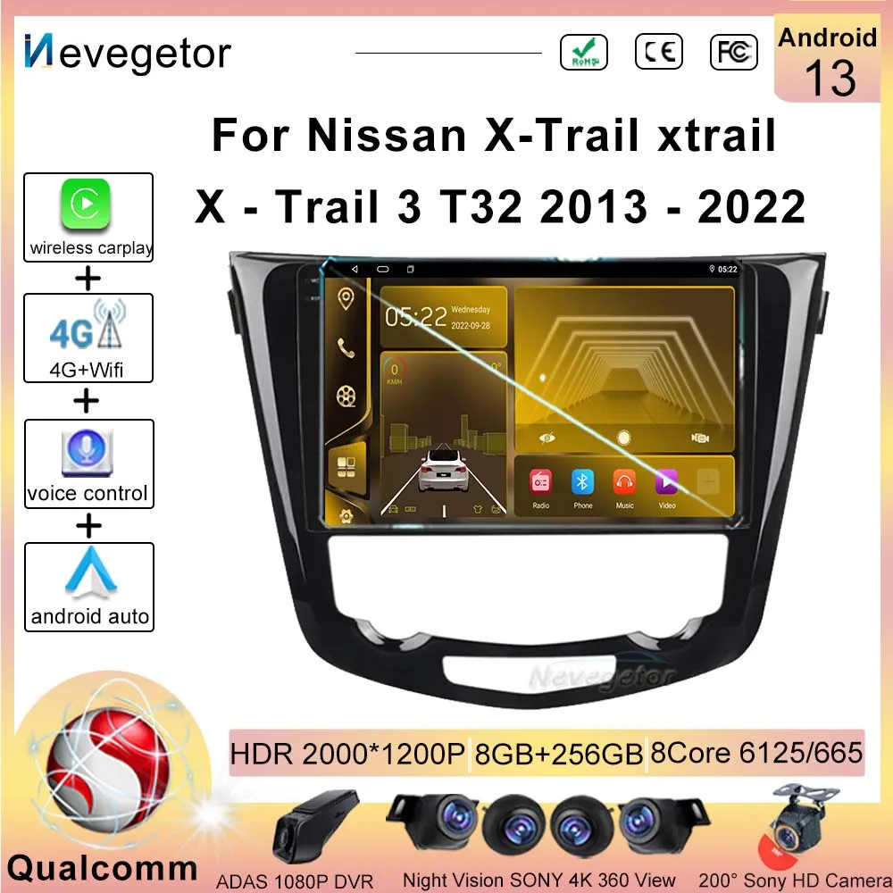 Android для Nissan X-Trail xtrail X-Trail 3 T32 2013 - 2022 Qashqai 2 J11 Автомагнитола мультимедийный видеоплеер Навигация стерео
Android для Nissan X-Trail xtrail X-Trail 3 T32 2013 - 2022 Qashqai 2 J11 Автомагнитола мультимедийный видеоплеер Навигация стерео