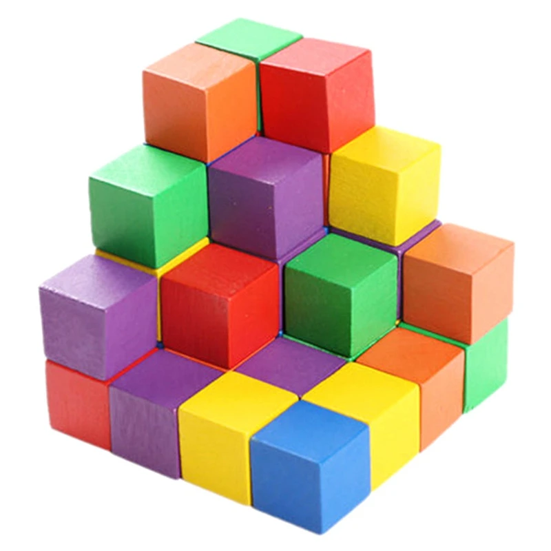 

30 шт./2 х2 см Деревянные красочные кубики, строительные блоки, игрушки для детей, Развивающие деревянные квадраты, Игральные кубики, настольные игры
