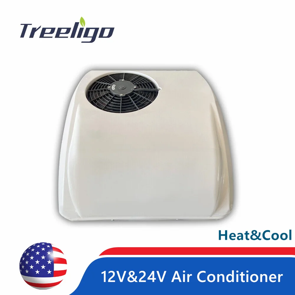 

Treeligo 24v Motorhome RV Rooftop Electric Air Conditioner 12V Heat and Cool Truck Camper Van Caravan Parking Air Conditioning