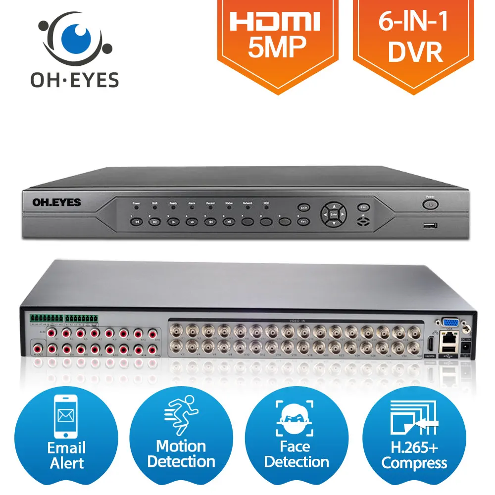 32 Channel 5MP Hybrid CVI TVI AHD CCTV DVR Security System XMEYE 16CH 4K NVR Recorder H.265 32CH DVR Surveillance Video Recorder
32 Channel 5MP Hybrid CVI TVI AHD CCTV DVR Security System XMEYE 16CH 4K NVR Recorder H.265 32CH DVR Surveillance Video Recorder