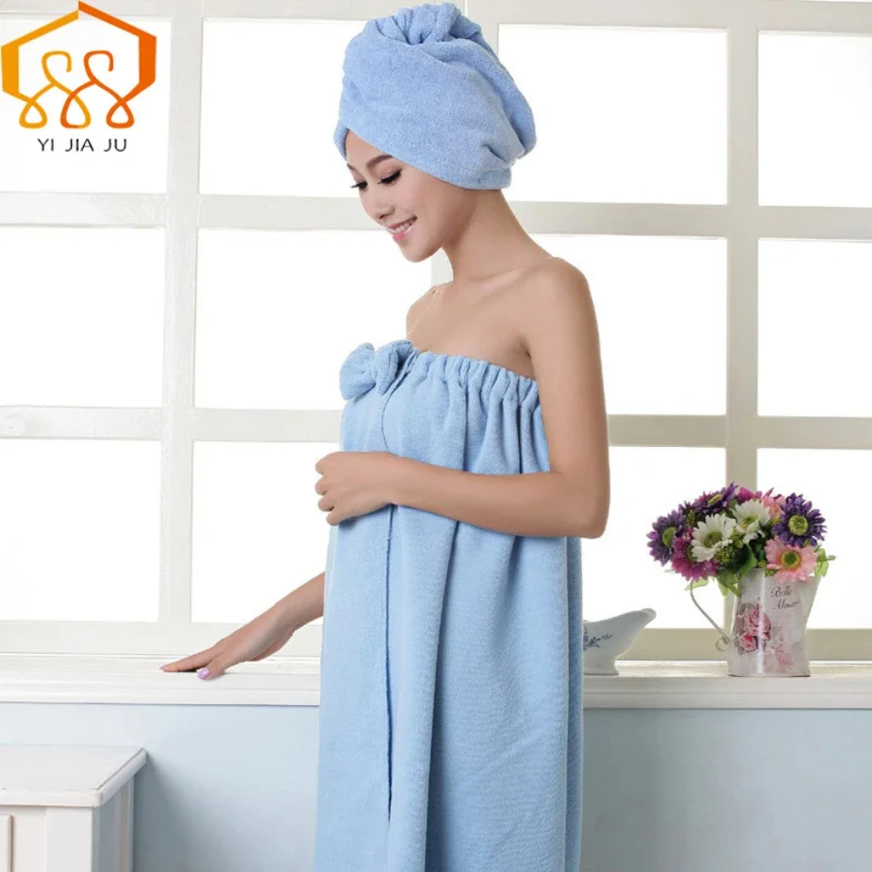 

Женское банное полотенце из микрофибры, пляжное полотенце, мягкое женское банное полотенце, комплект с шапочкой для сухих волос, супервпитывающее домашнее полотенце для ванной комнаты