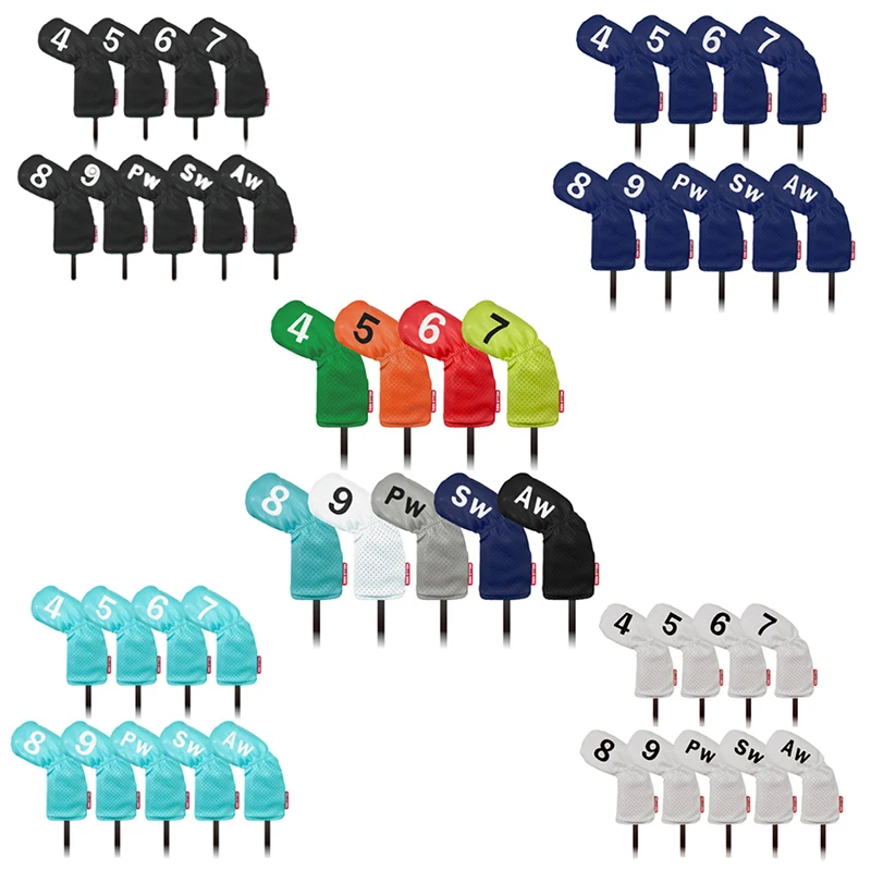 9Pcs Golf Iron Head Covers PU Leather Perforated Golf Club Cover Iron Club Cover Various Colors Golf Headcover Outdoor Supplies
9Pcs Golf Iron Head Covers PU Leather Perforated Golf Club Cover Iron Club Cover Various Colors Golf Headcover Outdoor Supplies