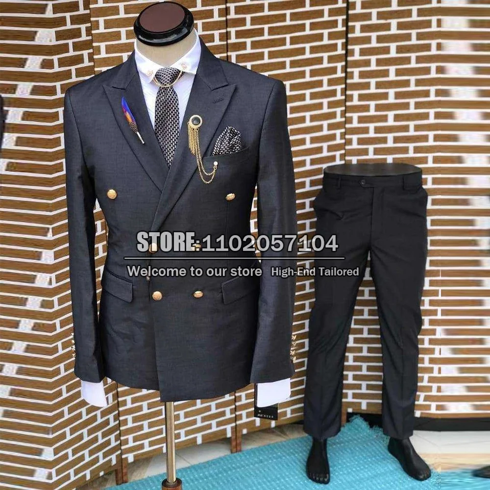 Formal Suits Men For Wedding Tuxedo Black Groomsmen Blazer Trajes Hombre Vestir Elegantes Business Double Breasted Coat Pants
Formal Suits Men For Wedding Tuxedo Black Groomsmen Blazer Trajes Hombre Vestir Elegantes Business Double Breasted Coat Pants